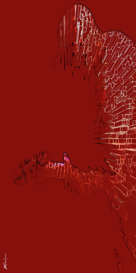 Inferno In Red Digital Art by Ken Walker
