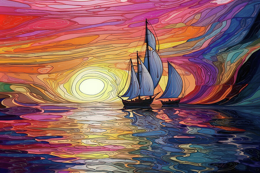 Infinite Horizons - A Voyage of Imagination Digital Art by Lena Owens Infinite Horizons - A Voyage of Imagination Digital Art by Lena Owens