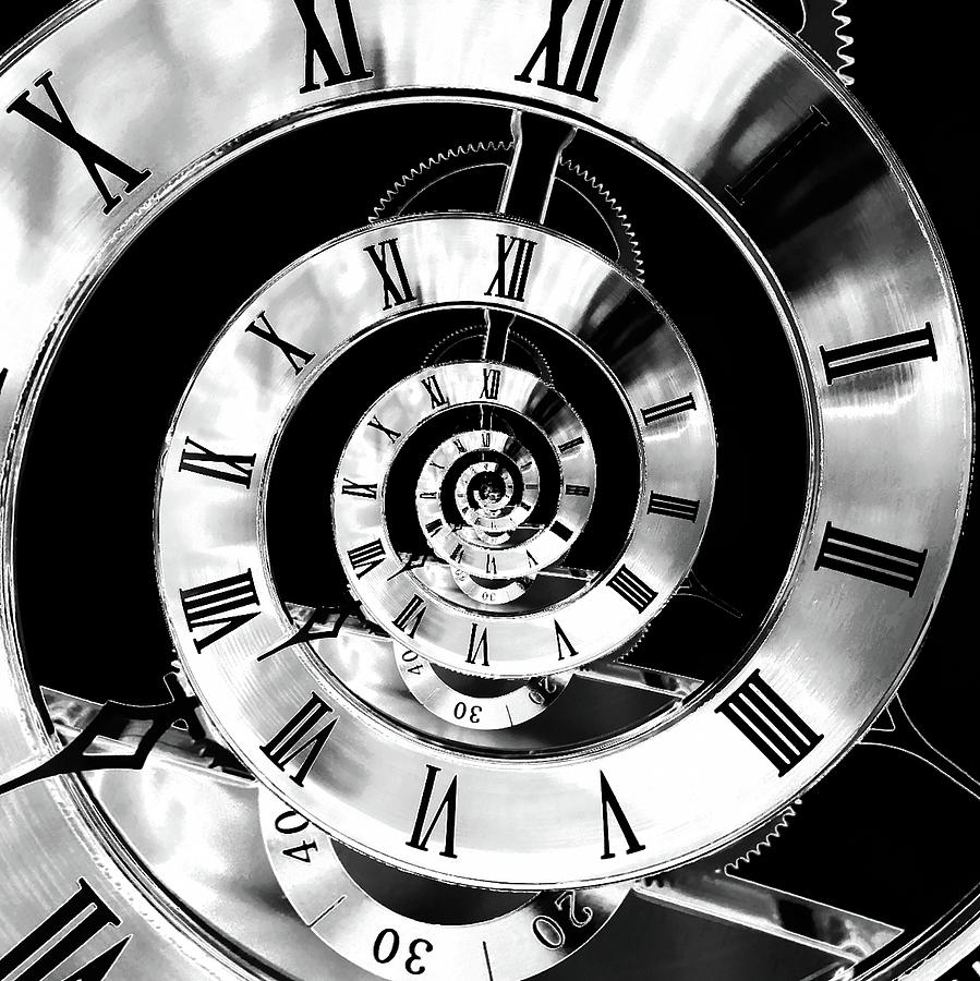 Infinite Time Black and White Photograph by Steve Purnell