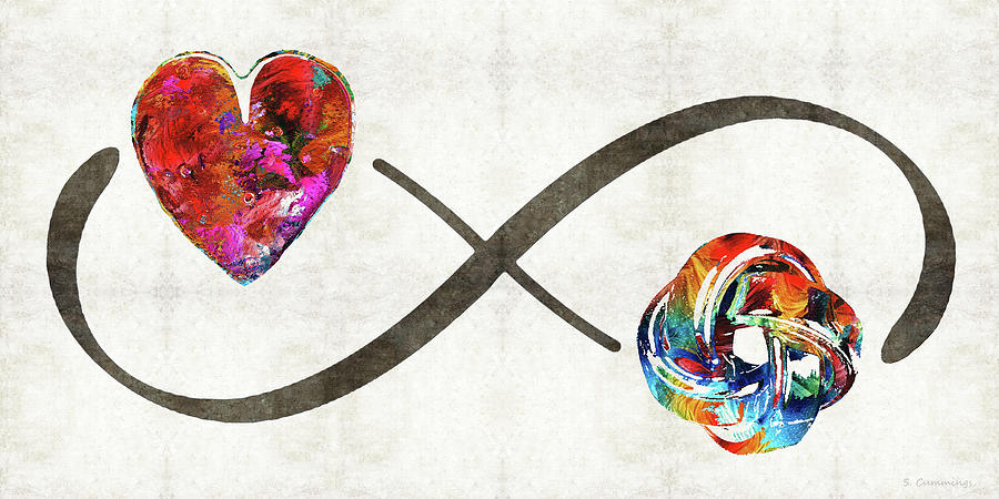 Infinity Love Knot - Always And Forever - Sharon Cummings Painting by Sharon Cummings