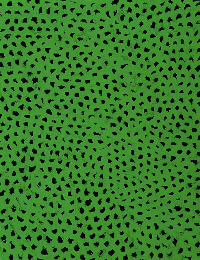 Infinity Nets Green Painting by Yayoi Kusama - Pixels