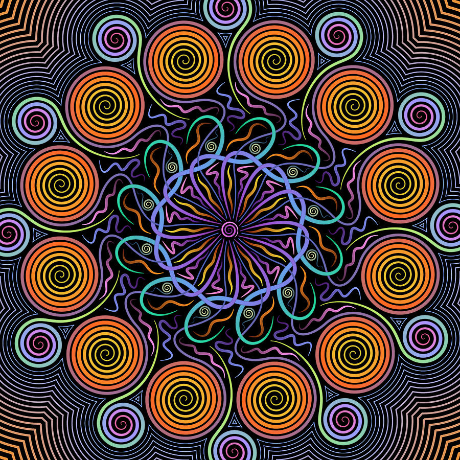 Infinity Spin Digital Art by Becky Titus
