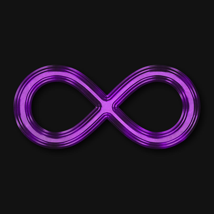 Greek Digital Art - Infinity Symbol - violet chrome by Edouard Coleman