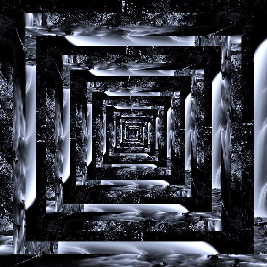 Infinity Tunnel Franklin Falls Black and White Digital Art by Pelo Blanco Photo Infinity Tunnel Franklin Falls Black and White Digital Art by Pelo Blanco Photo