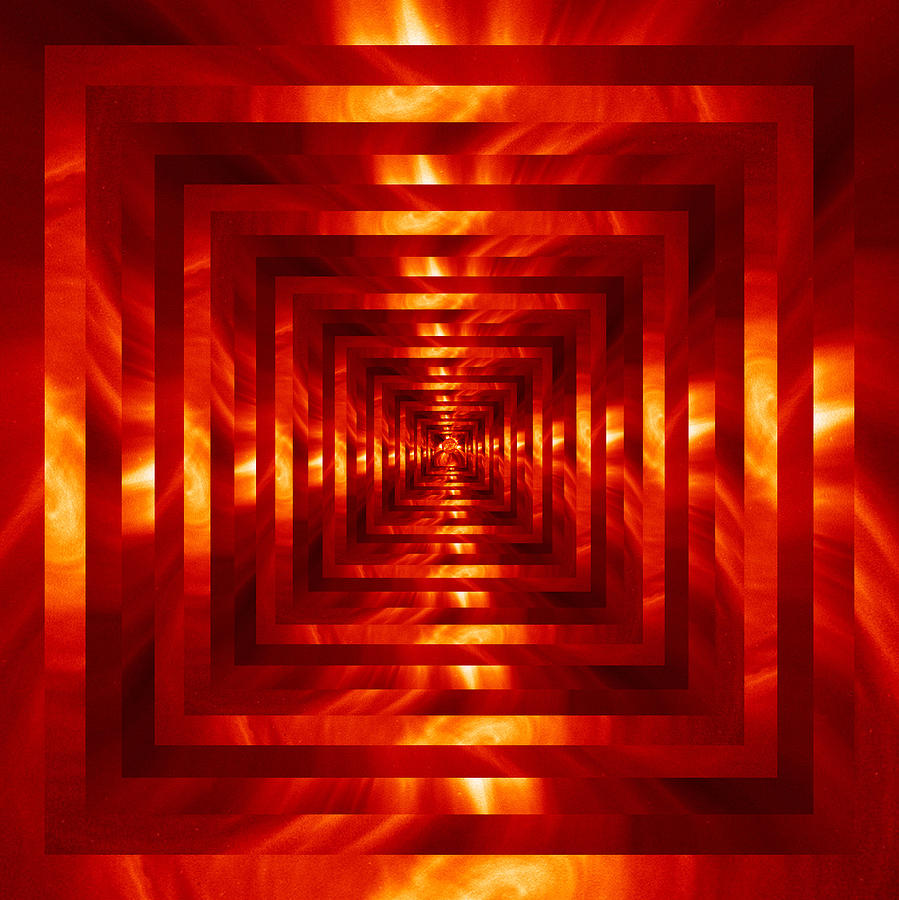 Infinity Tunnel Solar Flares Digital Art by Pelo Blanco Photo