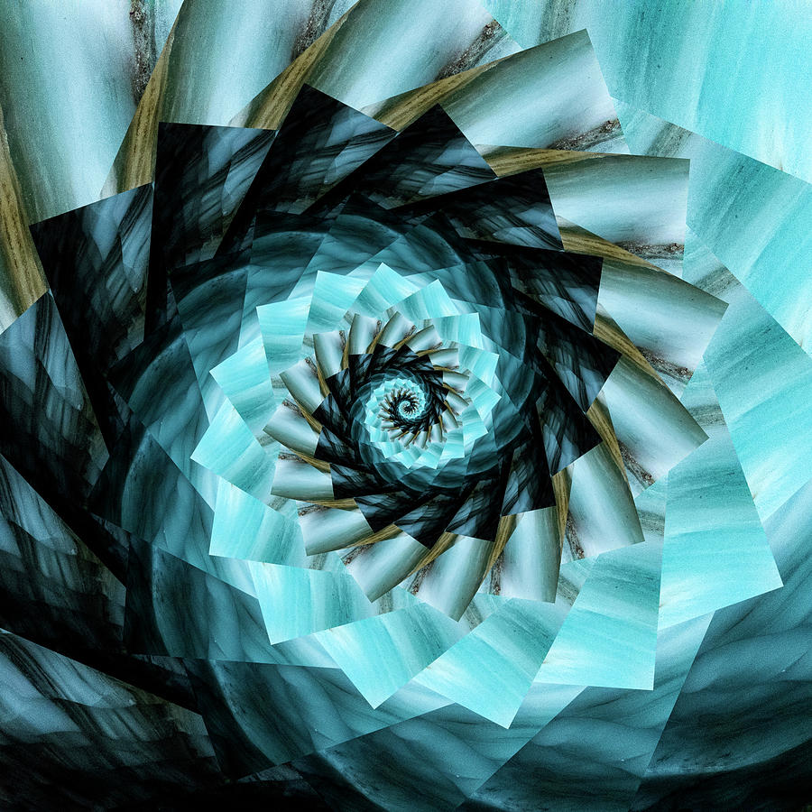 Infinity Tunnel Spiral Glacier Digital Art