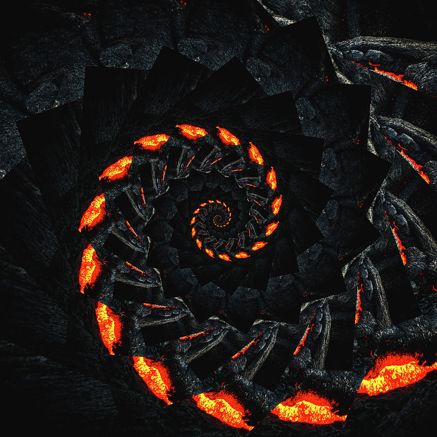 Infinity Tunnel Spiral Lava 2 Digital Art by Pelo Blanco Photo