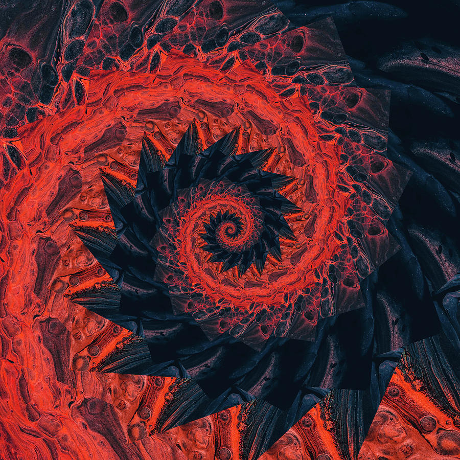 Infinity Tunnel Spiral Lava 5 Digital Art by Pelo Blanco Photo