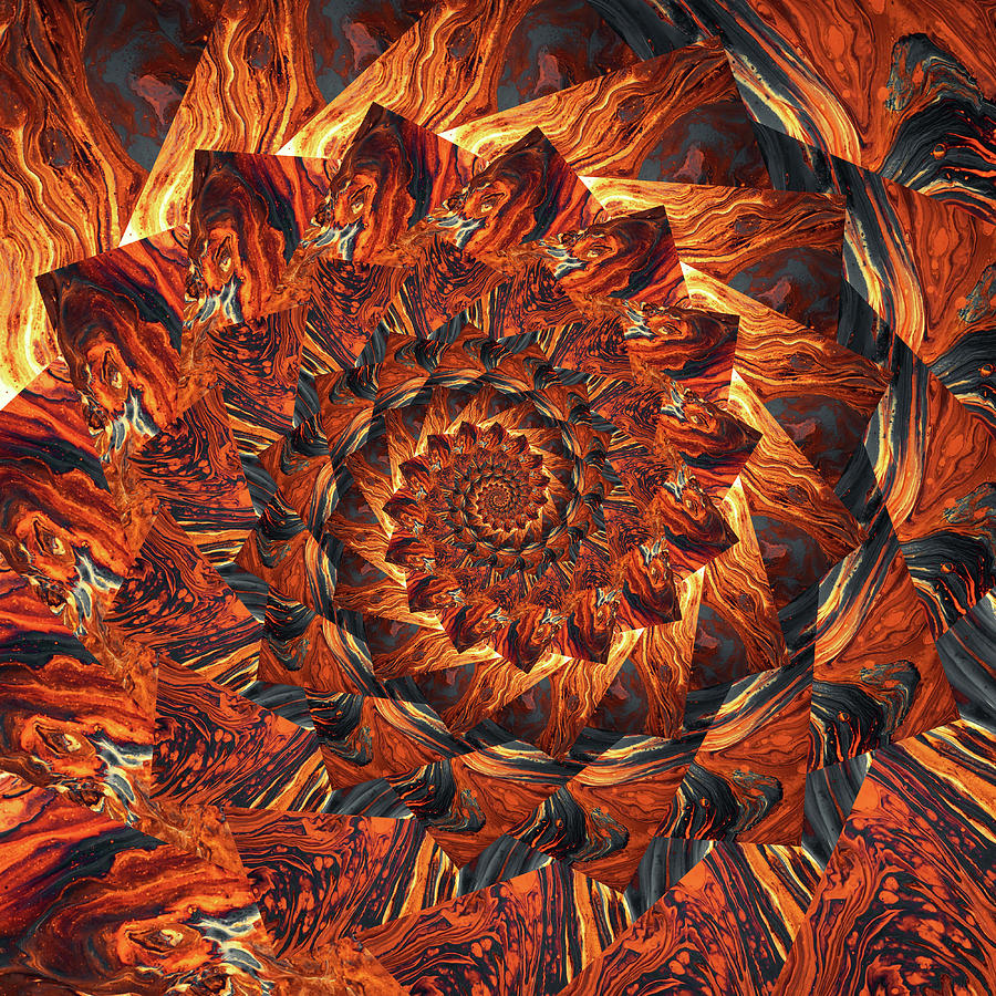 Infinity Tunnel Spiral Lava Digital Art by Pelo Blanco Photo