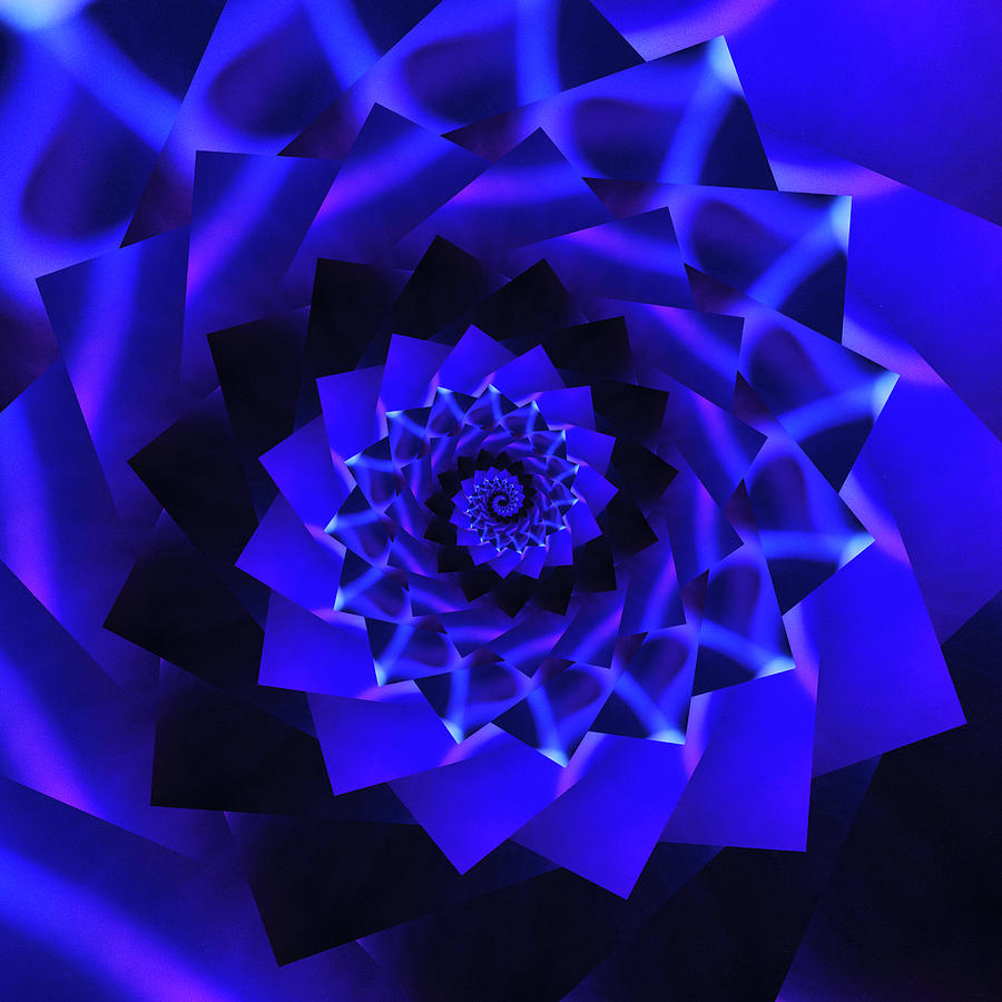 Infinity Tunnel Spiral Plasma Ball Purple Digital Art