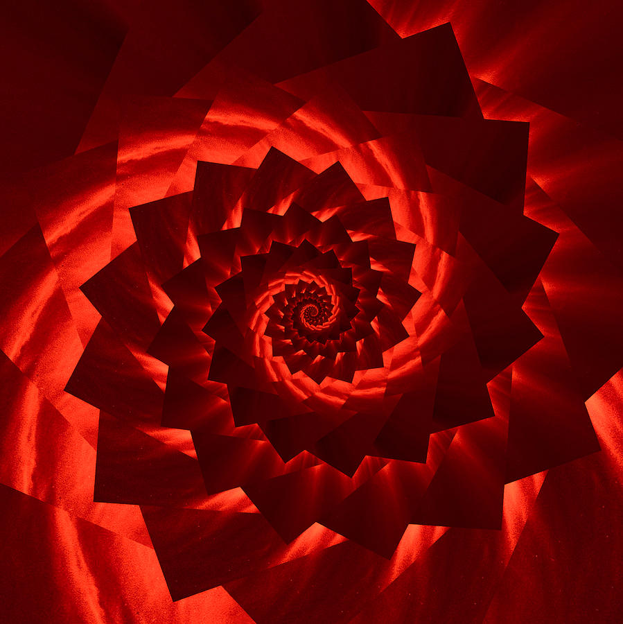 Infinity Tunnel Spiral Solar Flares Digital Art