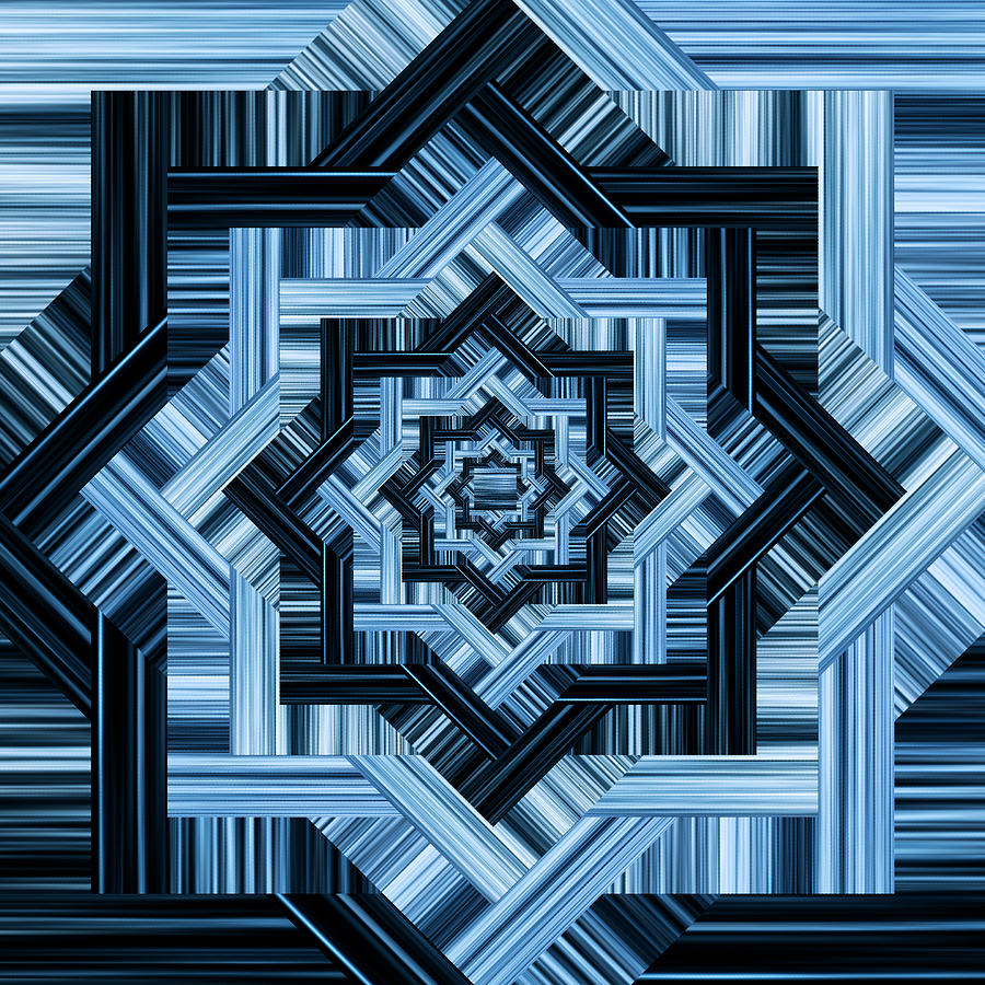Infinity Tunnel Star Blurred Waves Digital Art