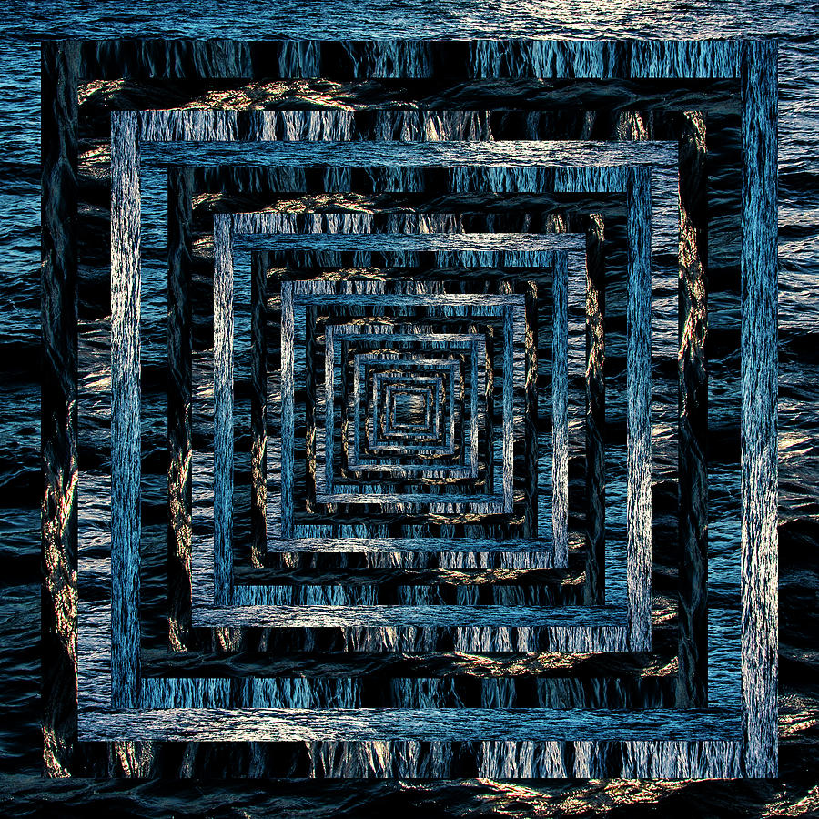 Infinity Tunnel Waves At Sunset Digital Art