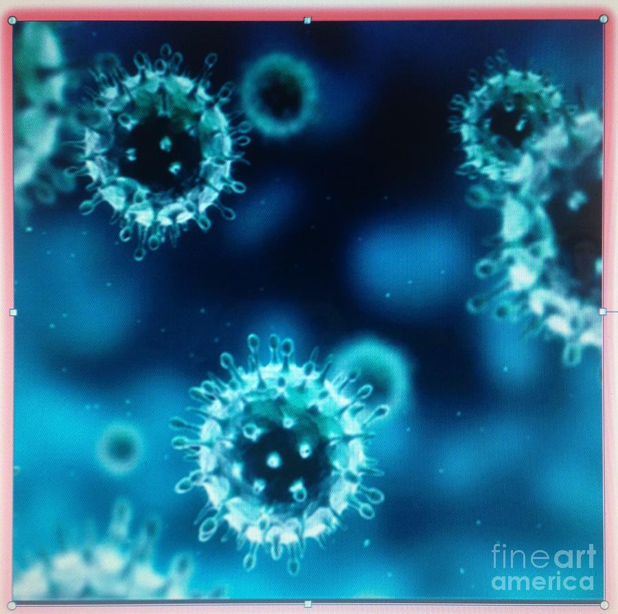 Influenza virus  Painting by Richard W Linford