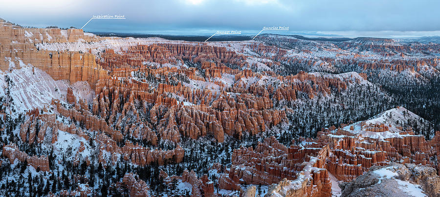 Informative photo of Bryce Canyon Photograph by Edgars Erglis