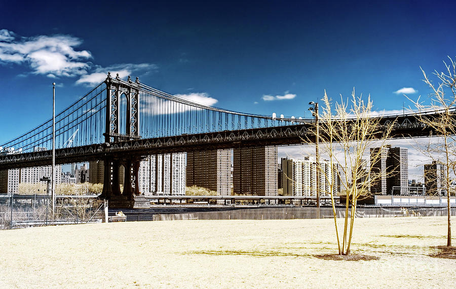 Infrared Empire Fulton Ferry in Brooklyn Photograph by John Rizzuto