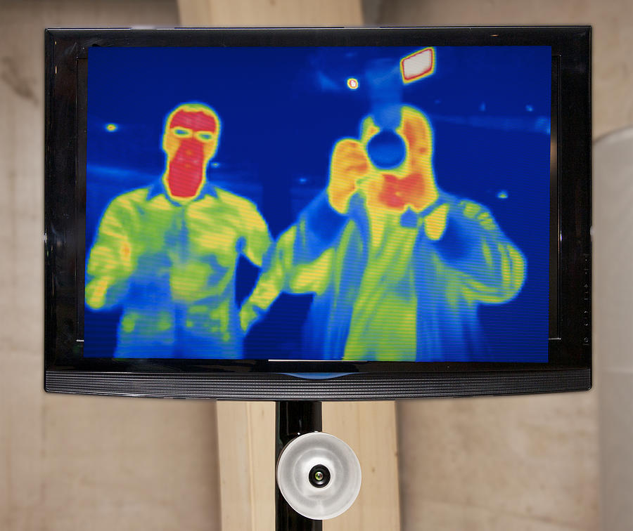 Infrared Television Display Photograph by Mint Images