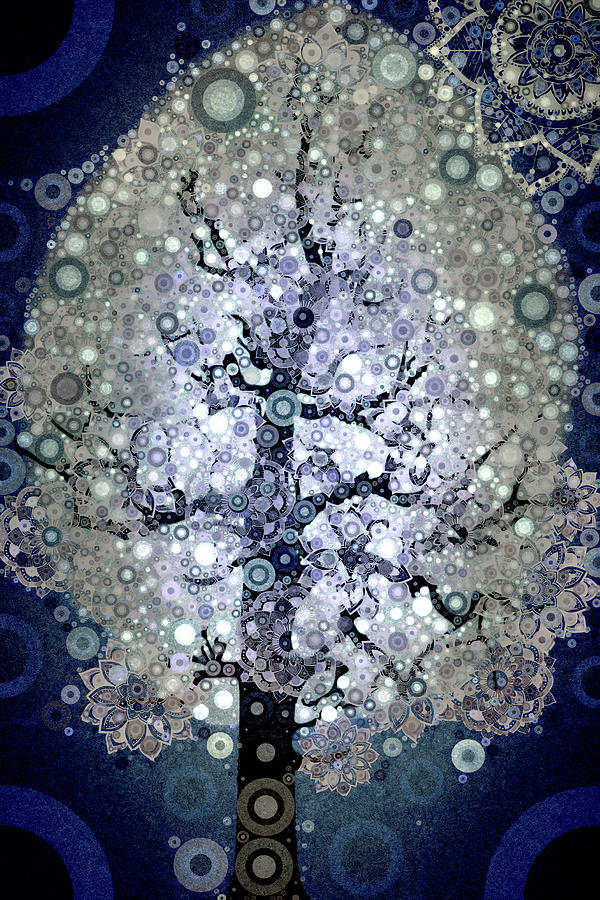Infrared Mandala Tree Art Digital Art by Peggy Collins