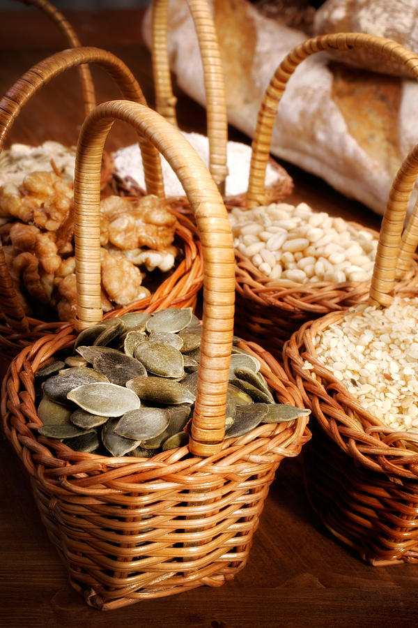 Ingredients In Little Baskets Photograph by Imagedepotpro