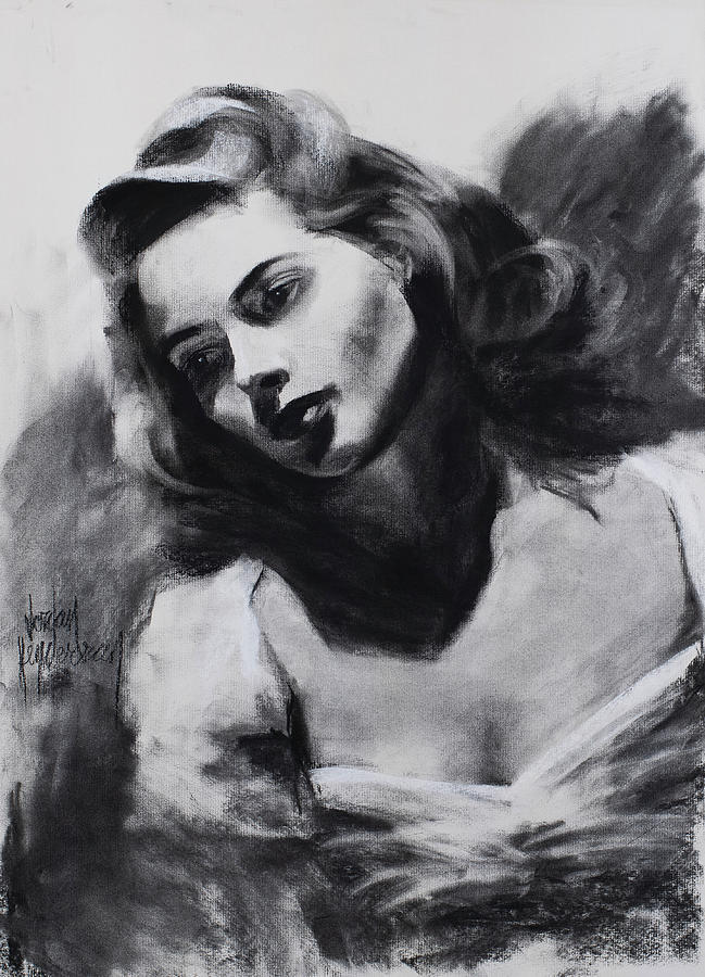 Ingrid Bergman Drawing by Jordan Henderson