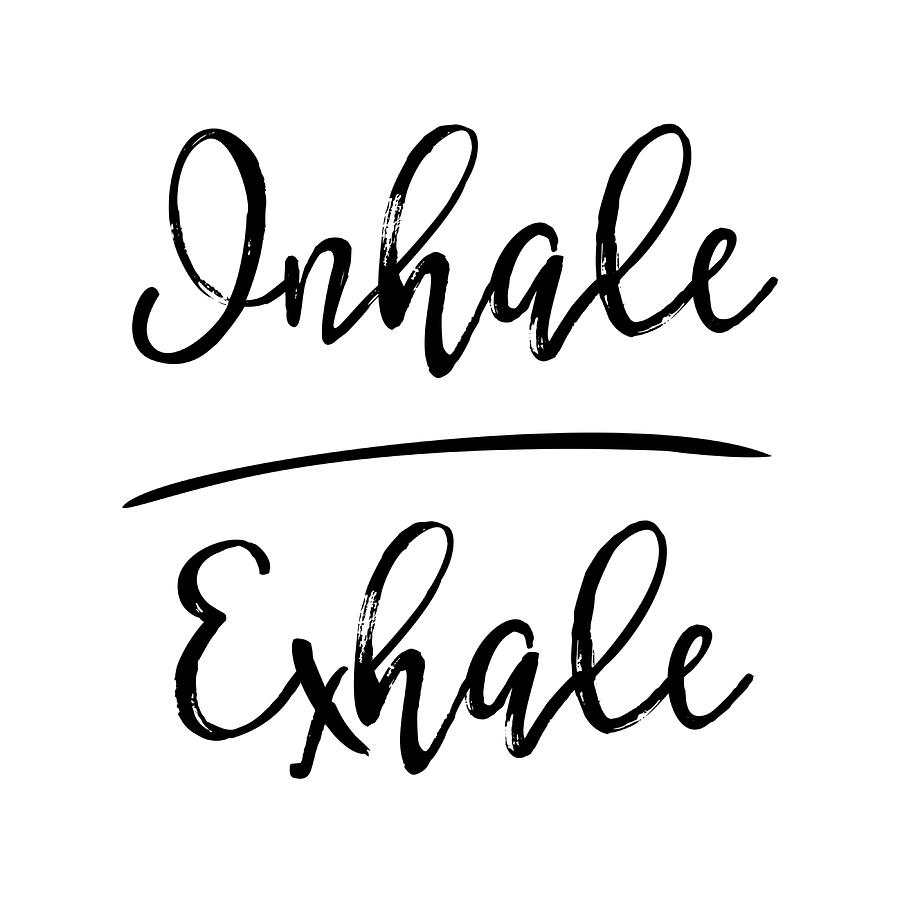 Inhale Exhale Poster 80s girl Painting by Florence Fiona - Pixels