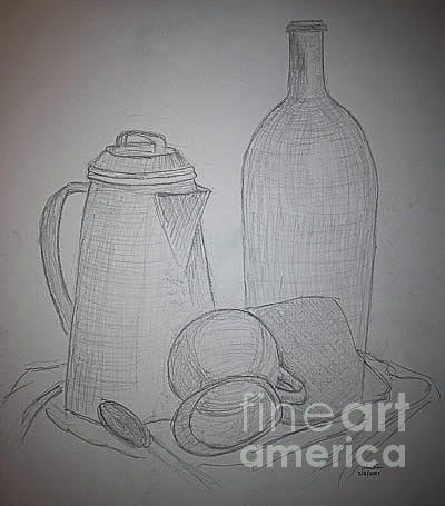 Initial Assessment Still Life Drawing by Nicole Robles