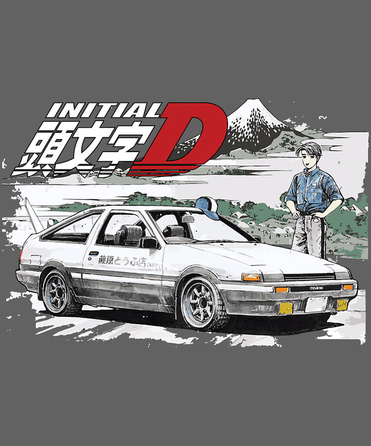 Initial D Deep Forest Drifting AE86 Takumi Raceway Sticker Digital Art ...