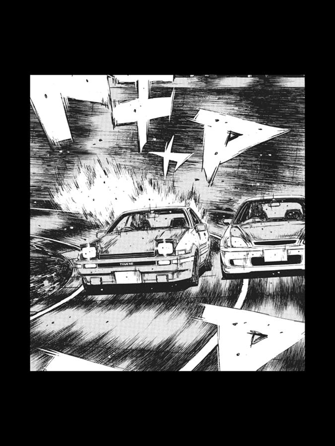 INITIAL D Takumi vs Tomo Manga Digital Art by Gary Zalatan