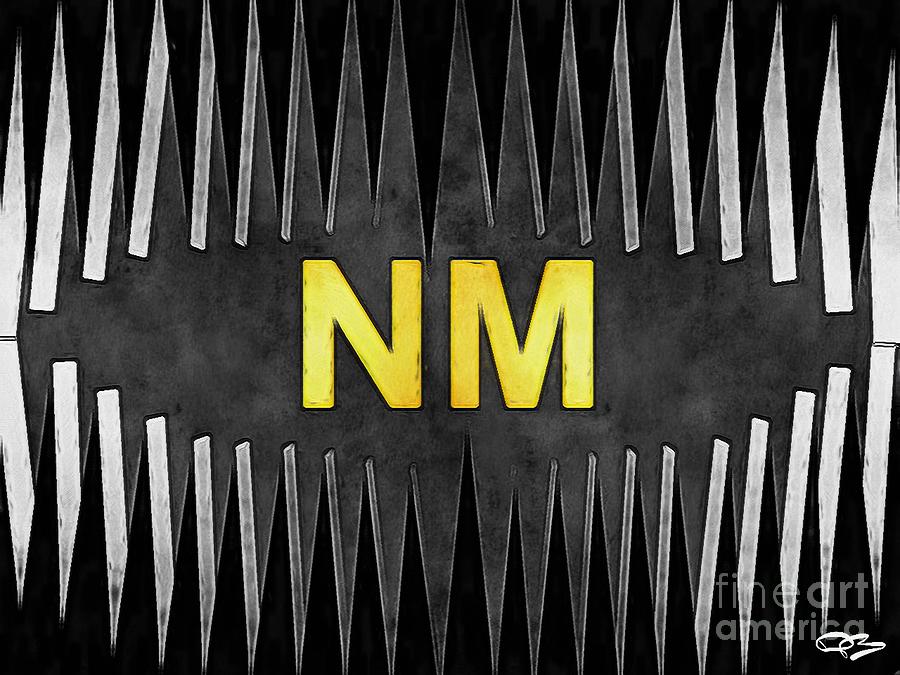 Initials 3d Effect Nm Yellowish Gold Digital Art