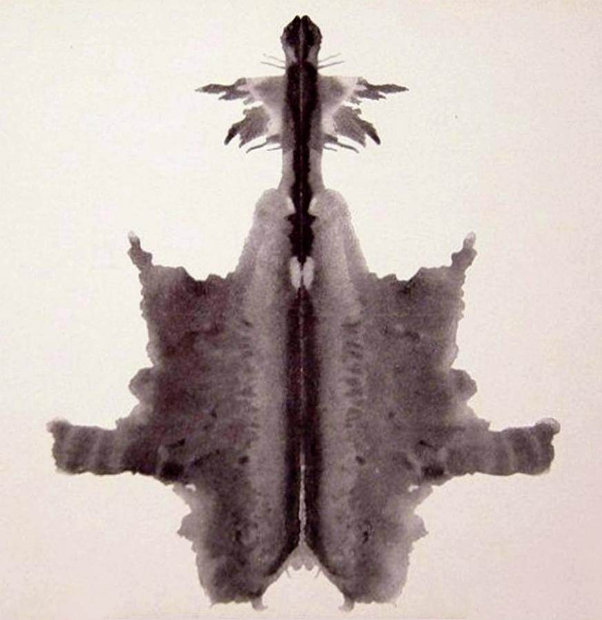 INK BLOT. Sixth blot of the Rorschach inkblot test. Digital Art by Tom