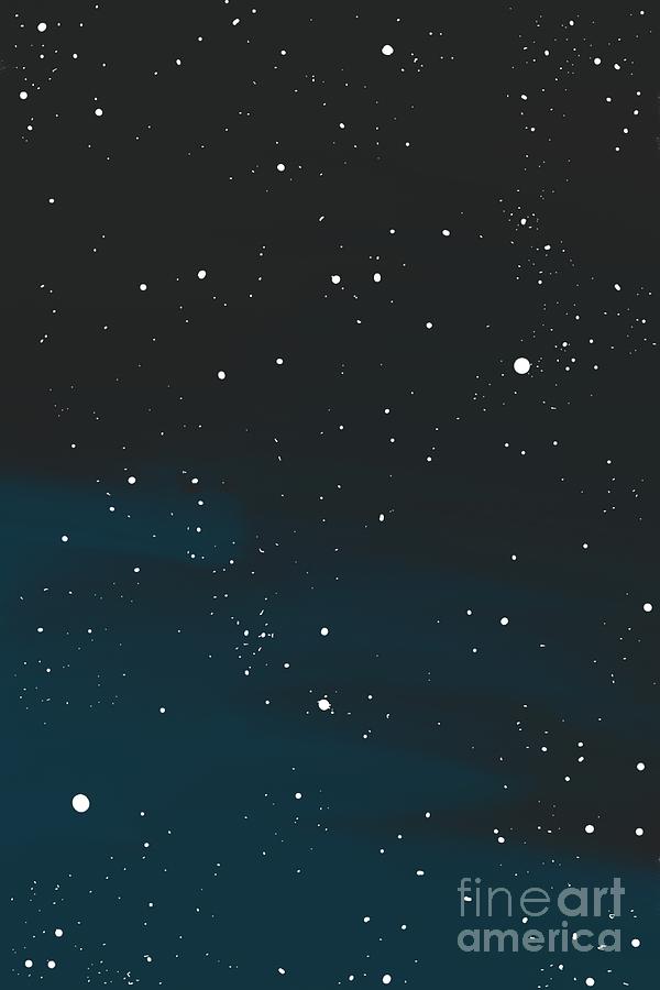 Inky Night Sky Digital Art by Angrulla MF