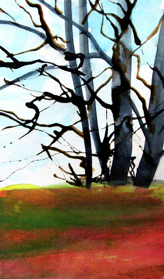 Inky Tree Painting by Nancy Merkle