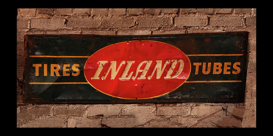 Man Cave Sign Photograph - Inland tires sign by Flees Photos