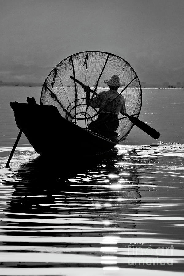 Inle Lake Fisherman - Burma Photograph by Craig Lovell