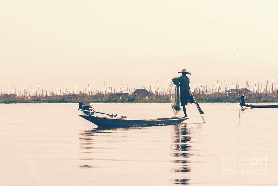 Inle lake fishermen Photograph by Delphimages Photo Creations