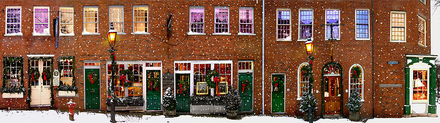 Inn Street Christmas Mixed Media by John Brown