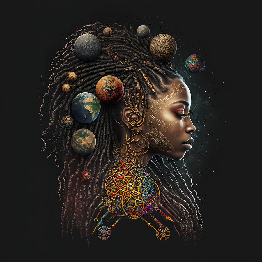 African American Digital Art - Inner Glow by Nikala Asante