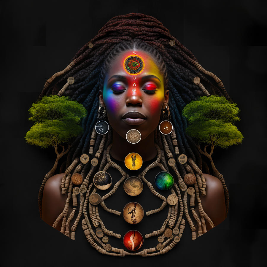 African American Digital Art - Inner Light by Nikala Asante