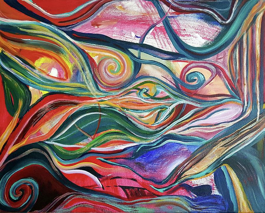 Abstract Painting - Inner Stream by Jackie Ryan