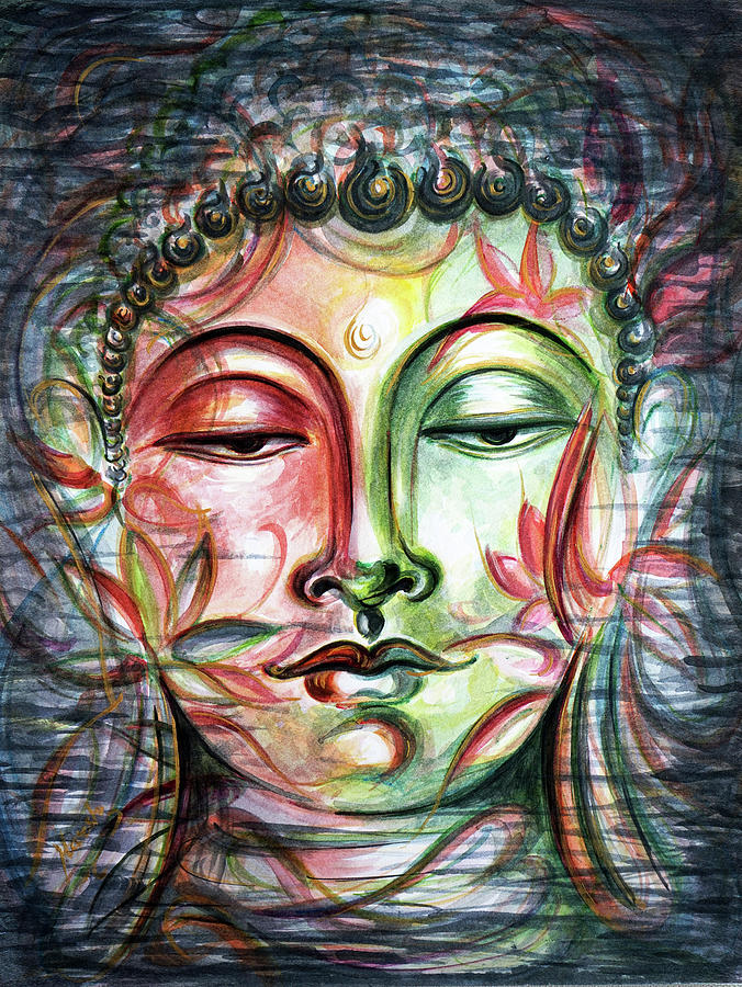 Buddha Painting - Inner Tranquility by Harsh Malik