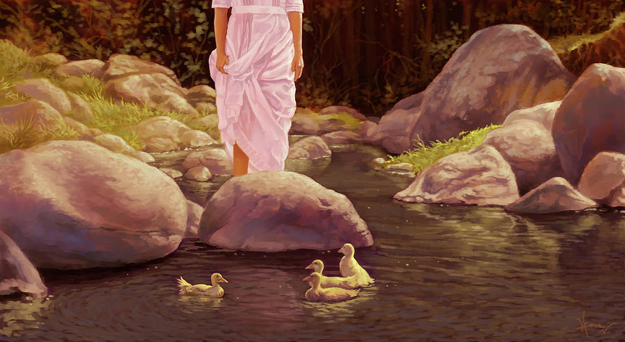 Easter Painting - Innocence of nature by Hans Neuhart