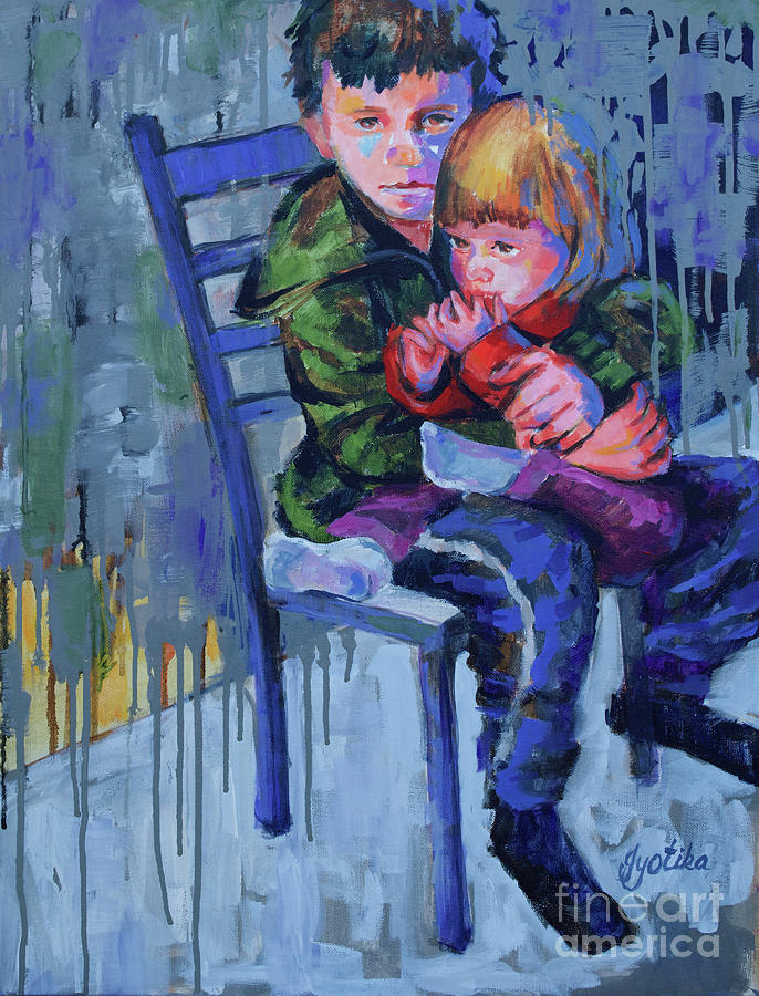 Sibling Love Painting by Jyotika Shroff