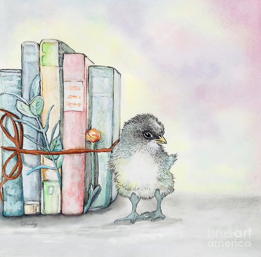 Inquiring Chick Wants to Know Painting by Fine Art By Edie
