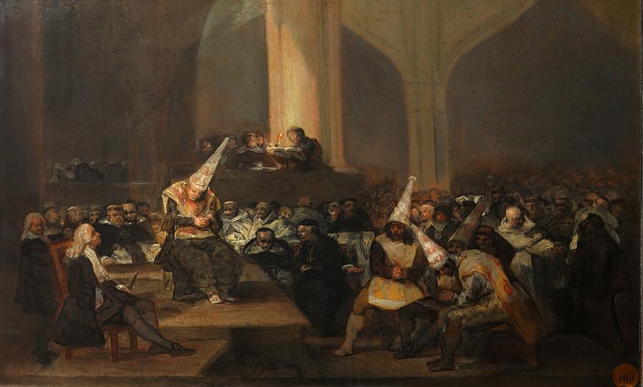 Inquisition Scene 1808 Painting by Vincent Monozlay
