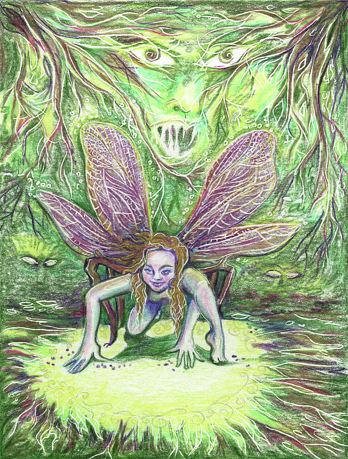 Insect Fairy Drawing by Katherine Nutt