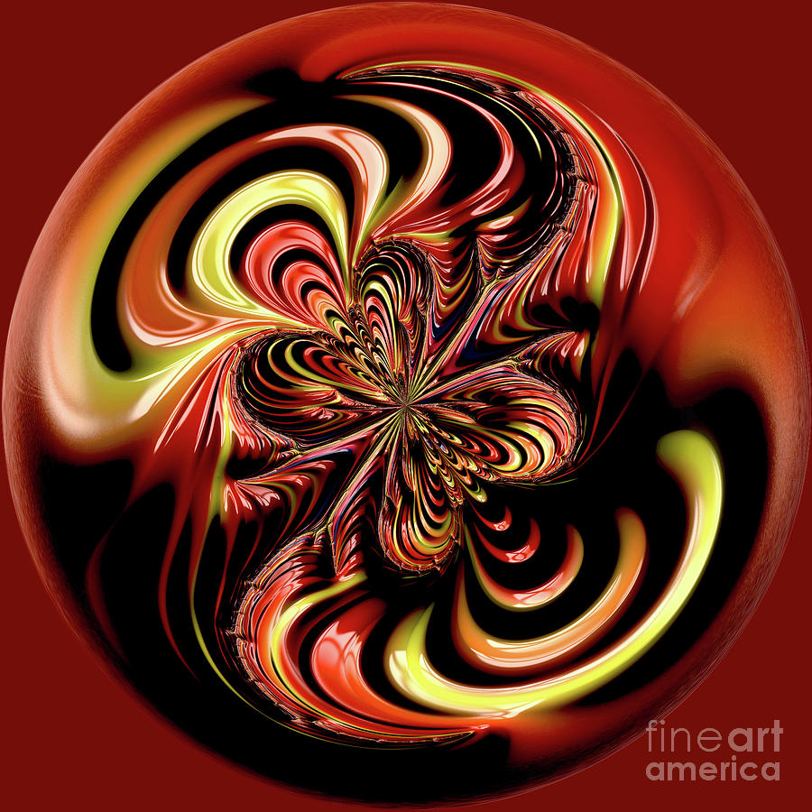 Inside a Volcano Orb Digital Art by Elisabeth Lucas - Fine Art America