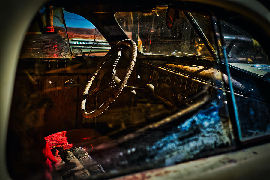 Inside an Abandoned Car Photograph by Stuart Litoff