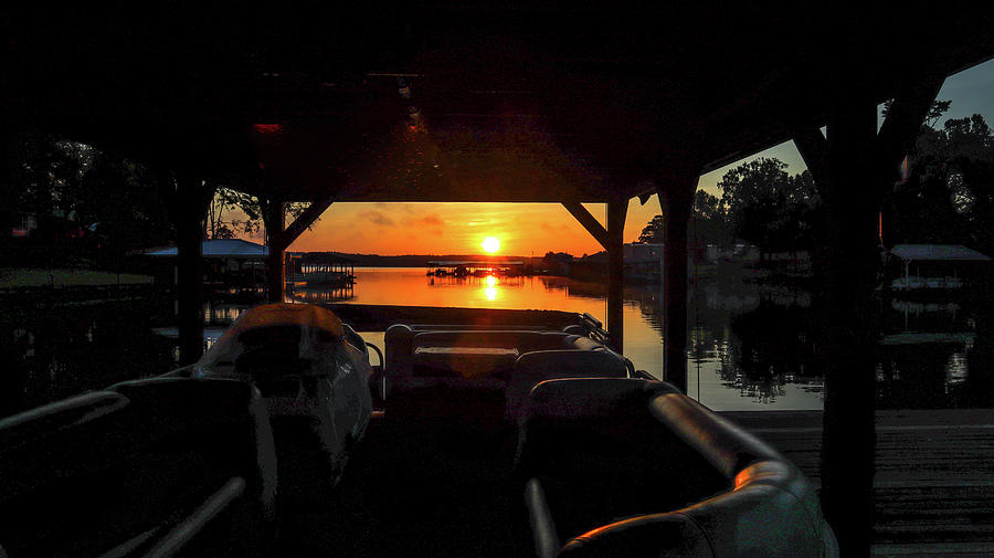 Inside Boathouse Sunrise Photograph by Ed Williams