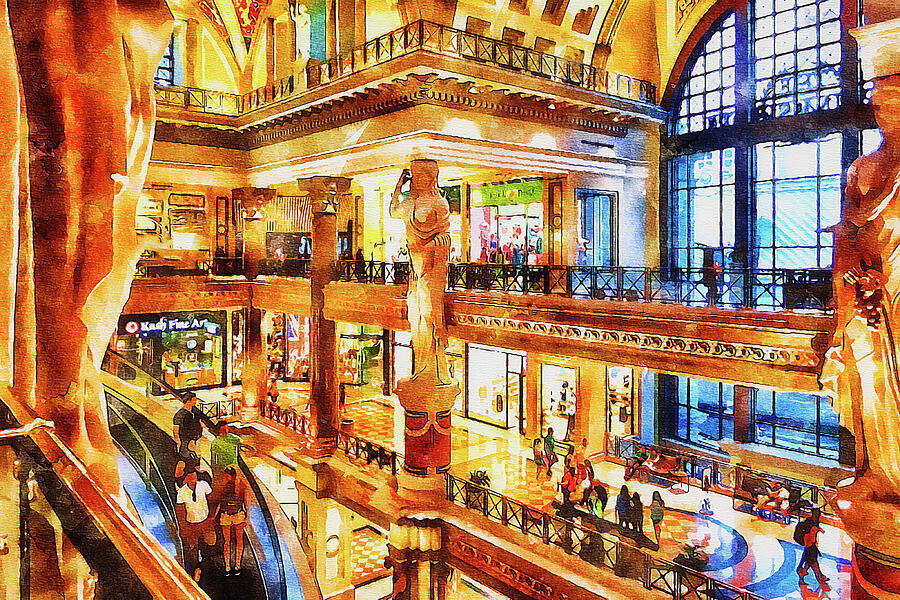 Inside Caesars Palace Forum Shops Las Vegas Photograph by Tatiana