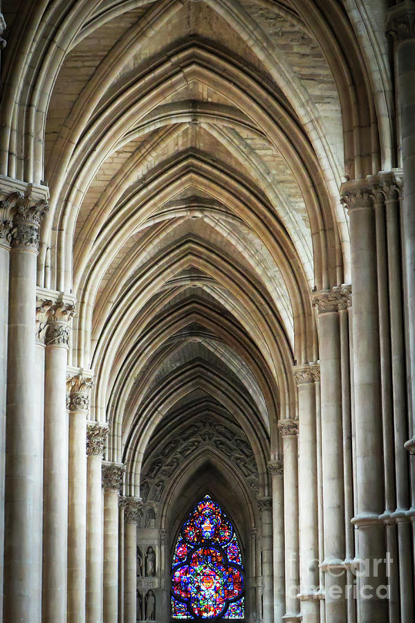 Inside cathedral at Reims France Photograph by Ann Biddlecombe - Fine ...